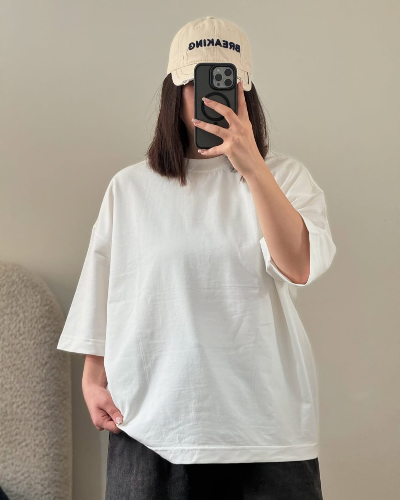 CYRIS Oversized Tee – Pure White