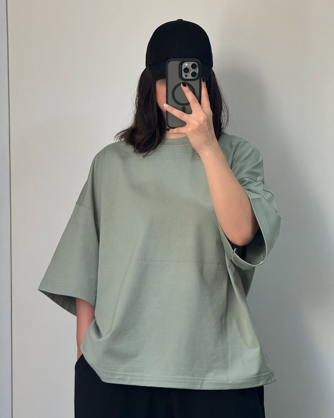 CYRIS Oversized Tee – Sage Green