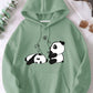 Minimal Panda Face Hoodie