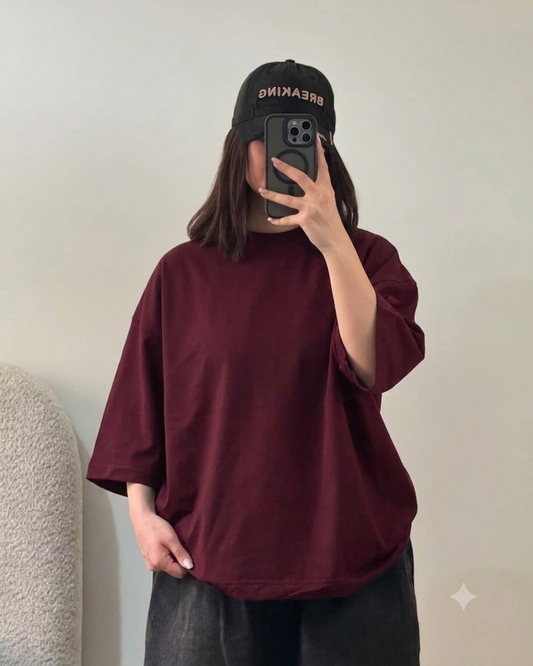 Burgundy oversized Tshirt