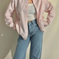 CYRIS Pink Striped Shirt & Crop Top with Denim