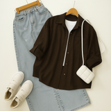 Chocolate Brown Button-Down Shirt 3-piece combo