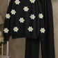 Black Daisy Sweatshirt & Trouser Combo