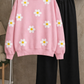 Baby Pink Daisy Sweatshirt & Trouser Combo