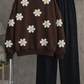 Chocolate Brown Daisy Sweatshirt & Trouser Combo