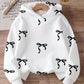 🤍ZODIC Bow Babe Hoodie – White & Noir Edition