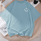 Crescent Bliss Tee – Sky Blue Serenity
