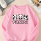 Cute Panda Trio Pink Sweatshirt