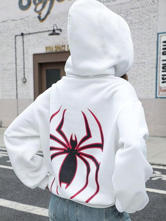 Dark Spider Web Hoodie – GothicWhite