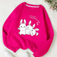 Hot Pink Bunny Graphic Sweatshirt
