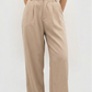 Beige Wide-Leg Formal Pants – Minimal Elegant Design