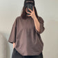 CYRIS Oversized Tee – Mocha Brown