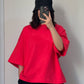 CYRIS Oversized Tee – Cherry Red