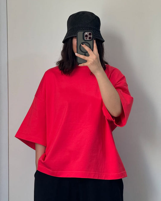 CYRIS Oversized Tee – Cherry Red