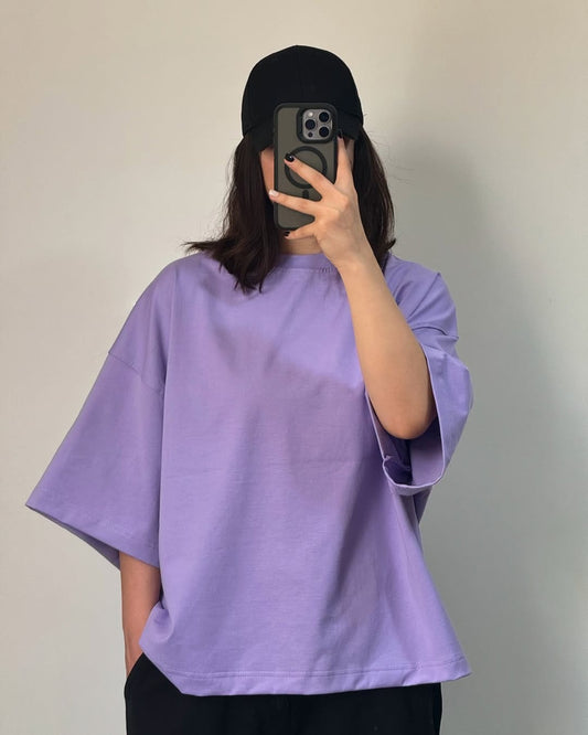 CYRIS Oversized Tee – Lavender Mist