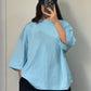 CYRIS Oversized Tee – Sky Blue