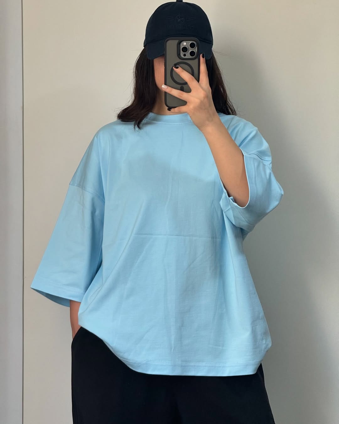 CYRIS Oversized Tee – Sky Blue