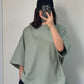 CYRIS Oversized Tee – Sage Green