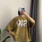 Mustard Yellow Oversized "SKI" Graphic Tee