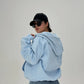 Sky Blue Zipper Hoodie