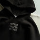 Black Hoodie – Sniper Text Embroidery Style Print