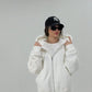 White Hoodie – Basic Soft Casual Zipper