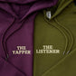 Olive & Purple Hoodie Set – The Yapper / The Listener Embroidered Pair