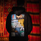 Black Hoodie – Free Palestine Graphic Design (Back Print)