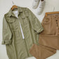 Military Olive green Button-Down Shirt 3-piece combo