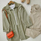 Olive green Button-Down Shirt 3-piece combo
