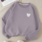 Lavender Heart Sweatshirt – Minimal & Cute