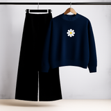 Daisy Bloom Navy Sweatshirt & Trouser Set