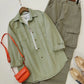 Military green Button-Down Shirt 3-piece combo