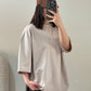 CYRIS Oversized Tee – Cream Beige