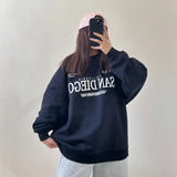 Navy Blue “San Diego” Sweatshirt – Classic Oversized Casual Wear