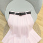 Blush Pink Elegant Pleated Skirt