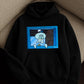 Retro TV Cartoon Print Hoodie – Black Casual Street Style