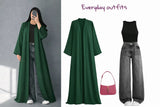 ZODIC Dark Emerald Premium Abaya Combo