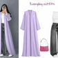 ZODIC Pastel Lilac Grace Abaya Combo