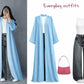 ZODIC Sky Blue Flow Abaya Combo