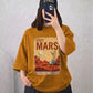 Mustard “Visit Mars” Graphic Drop Shoulder T-Shirt – Vintage Oversized Tee