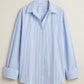 Blue stripped button-down shirt