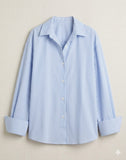 Blue stripped button-down shirt
