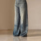 High-Waist Wide Leg Denim Pants – Vintage Grey Blue