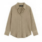 Khaki  Button-Down Shirt