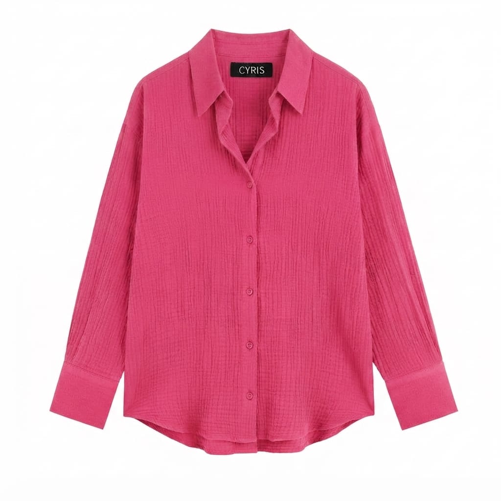 Fuchsia pink Button-Down Shirt