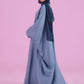 Flowy Farasha Cut Abaya - Sky Blue