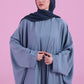Flowy Farasha Cut Abaya - Sky Blue