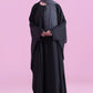 Flowy Farasha Cut Abaya - BLack
