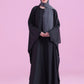 Flowy Farasha Cut Abaya - BLack